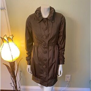 “New Arrivals” NWT women’s 8 buttons long jacket Im Size S. Without belt.